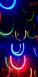 Miscellanea,Miscellaneous,Motley,Backlight,Arc,Dark,Lines,Illumination,Multicolored,Neon