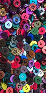 Miscellanea,Miscellaneous,Motley,Buttons,Plastic,Texture,Multicolored