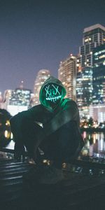 Miscellanea,Miscellaneous,Night City,Human,Dark,Person,Neon Mask,Mask