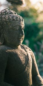 Une Statue,Pierre,Divers,Sculpture,Statue,Bouddhisme,Bouddha