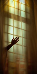 Miscellanea,Miscellaneous,Shadow,Window,Curtain,Hand