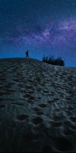 Miscellanea,Miscellaneous,Starry Sky,Human,Person,Lonely,Loneliness,Sand,Alone