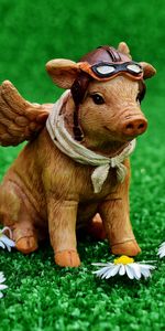 Miscellanea,Miscellaneous,Statuette,Pilot,Pig