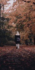 Parc,Flâner,Le Parc,Promenade,Divers,Solitude,Fille,Automne