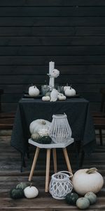 Miscellanea,Miscellaneous,Table,Chairs,Supper,Dinner,Pumpkin