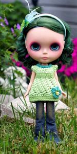 Miscellanea,Miscellaneous,Toy,Doll,Green Hair,Garden