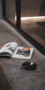 Miscellanea,Miscellaneous,Window,Window Sill,Magazine,Journal,Cup,Windowsill,Coffee