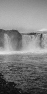 Miscellanea,Person,Loneliness,Nature,Miscellaneous,Waterfall,Bw,Chb,Human