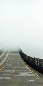 Miscellanea,Road,Fog,Bridge,Miscellaneous