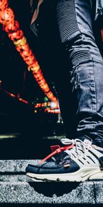 Miscellanea,Sneakers,Ladder,Leg,Sneaker,Miscellaneous,Stairs,Jeans