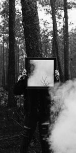 Miscellaneous,Forest,Bw,Human,Person,Smoke,Miscellanea,Chb,Mirror