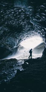 Miscellaneous,Person,Miscellanea,Human,Loneliness,Dark,Silhouette,Cave