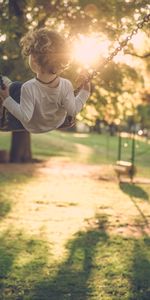 Miscellaneous,Sunlight,Child,Sun,Summer,Miscellanea,Swing