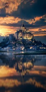 Mont Saint Michel,Lock,France,Island,Cities