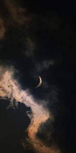 Nuages,Obscurité,Sombre,Nuit,Lune