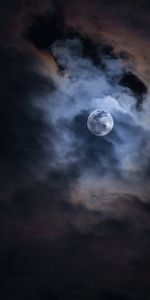 Moon,Sky,Light,Nature,Night,Clouds,Shine