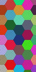 Mosaic,Textures,Motley,Texture,Multicolored,Geometric,Hexagons