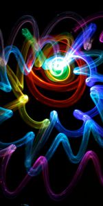 Motley,Wavy,Glow,Exposition,Exposure,Abstract,Multicolored,Light Painting,Painting