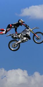 Motocyclette,Rebondir,Sauter,Homme,Motocross,Moto