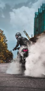 Fumée,Bicyclette,Vélo,Motard,Dérive,Cycliste,Dériver,Motocyclette,Moto