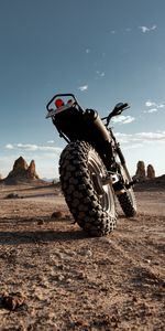 Motorcycles,Desert,Back View,Rear View,Wheel,Motorcycle