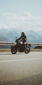 Motorcyclist,Mountains,Road,Motorcycles,Motorcycle