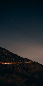 Montagne,Colline,Sombre,Ciel Étoilé,Nuit