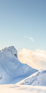 Mountain,Peak,Height,Snow Covered,Snowbound,Nature,Clouds