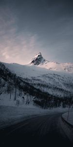 Naturaleza,Montaña,Arriba,Camino,Nevado,Cubierto De Nieve,Vértice