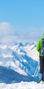 Atleta,Montaña,Arriba,Turista,Esquiar,Esquí,Deportista,Vértice,Deportes