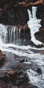 Mountain,Waterfall,Stream,Stormy,Fast,Quick,Flow,Nature,Stone