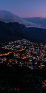 Le Cap,Bâtiments,Afrique Du Sud,Montagnes,Village,Villes