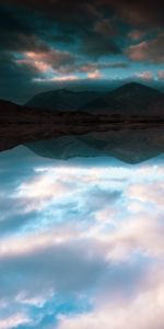 Mountains,Clouds,Lake,Nature,Reflection,Landscape