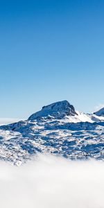 Montagnes,Sommet,Hauts,Nature,Nuages,Neige,Paysage