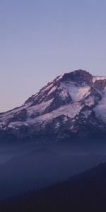 Naturaleza,Nubes,Arriba,Altura,Montañas,Nieve,Vértice,Luna