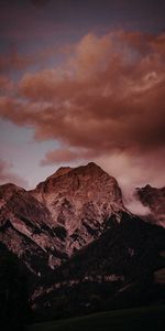 Mountains,Clouds,Vertex,Top,Dusk,Nature,Twilight,Landscape