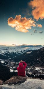 Mountains,Clouds,Vertex,Top,Loneliness,Nature,Hood