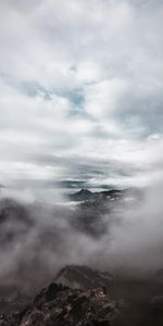 Naturaleza,Nubes,Arriba,Niebla,Sudario,Mortaja,Montañas,Vértice