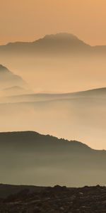 Mountains,Dusk,Nature,Fog,Twilight,Landscape