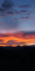 Mountains,Dusk,Sunset,Twilight,Dark,Landscape