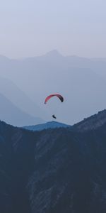 Montañas,Niebla,Vuelo,Parapente,Deportes