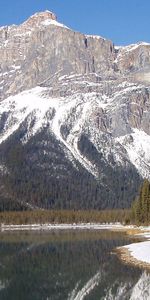 Mountains,Foot,Lake,Forest,Nature