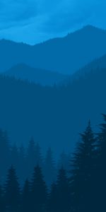 Mountains,Forest,Landscape,Art,Dark,Vector