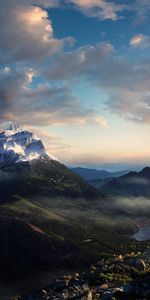 Mountains,Height,Clouds,Calmness,Nature,Tranquillity