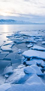 Mountains,Lake,Frozen,Smithereens,Nature,Shards,Ice,Landscape