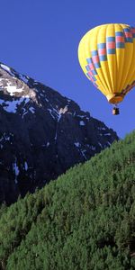 Mountains,Landscape,Balloons