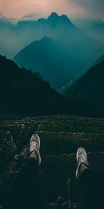 Mountains,Legs,Elevation,Night,Dark