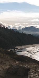 Mountains,Nature,Forest,Coast,Landscape,Beach