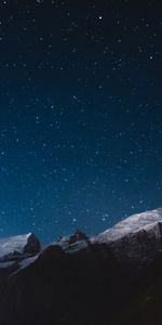 Mountains,Nature,Starry Sky,Night