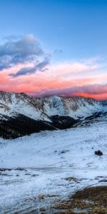 Mountains,Nature,Sunset,Snow